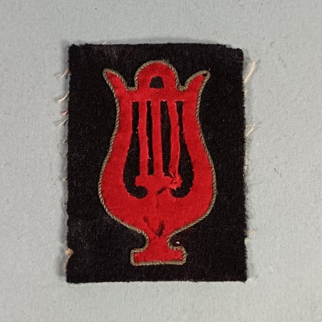 INSIGNE TISSU BREVET DE MUSICIEN FANFARE MILITAIRE SECOND EMPIRE ET TROISIEME REPUBLIQUE DEBUT GUERRE 1914 1918