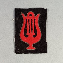 INSIGNE TISSU BREVET DE MUSICIEN FANFARE MILITAIRE SECOND EMPIRE ET TROISIEME REPUBLIQUE DEBUT GUERRE 1914 1918