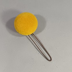 POMPON DE SHAKO TROUPE MODELE 1872 1874 JAUNE JONQUILLE POUR L'INFANTERIE