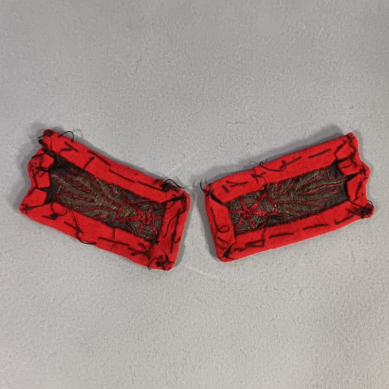 PAIRE DE PATTES DE COL VESTE MODELE 1880 OU 1893 POUR UN OFFICIER DES SAPEURS POMPIERS