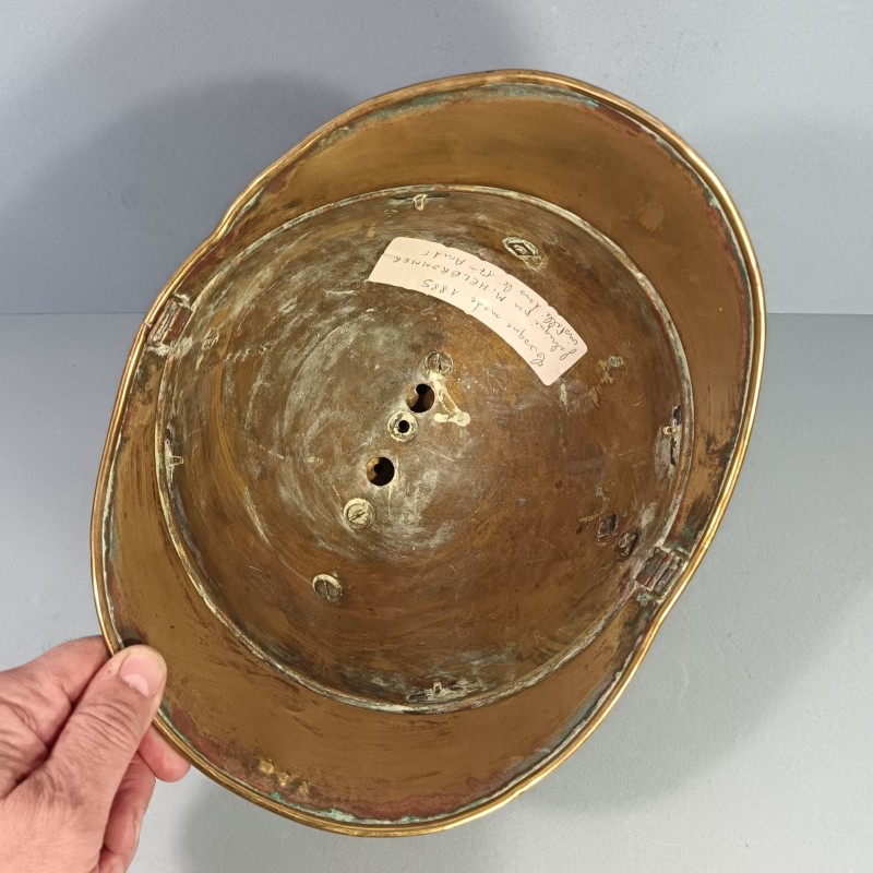 CASQUE DES SAPEURS-POMPIERS DE LA VILLE DE PARIS BSPP MODELE 1885 1895 FABRICANT FRANCK & FILS BREVETE SGDG