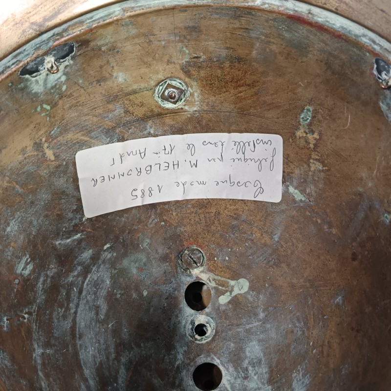 CASQUE DES SAPEURS-POMPIERS DE LA VILLE DE PARIS BSPP MODELE 1885 1895 FABRICANT FRANCK & FILS BREVETE SGDG