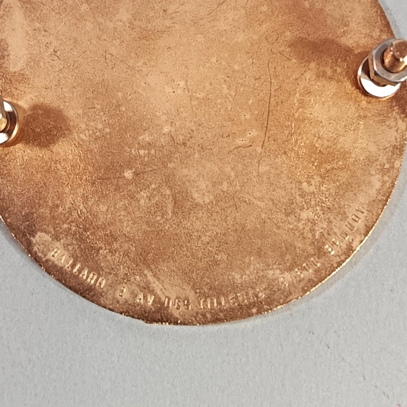 PLAQUE DE VOITURE DU BATAILLON DES SAPEURS POMPIERS DE LA VILLE DE PARIS BSPP DIAMETRE 7.5 cm