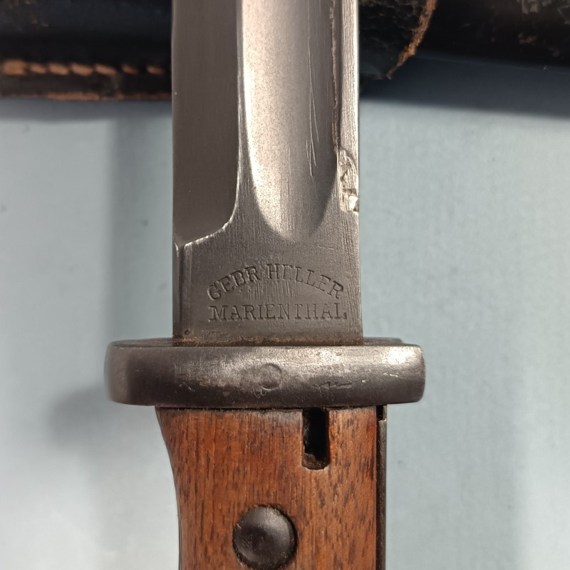 BAIONNETTE ALLEMANDE MODELE 1915 FAB ERFURT GEBR HELLER MARIENTHAL A DENTS DE SCIE MODIFIEE SECONDE GUERRE