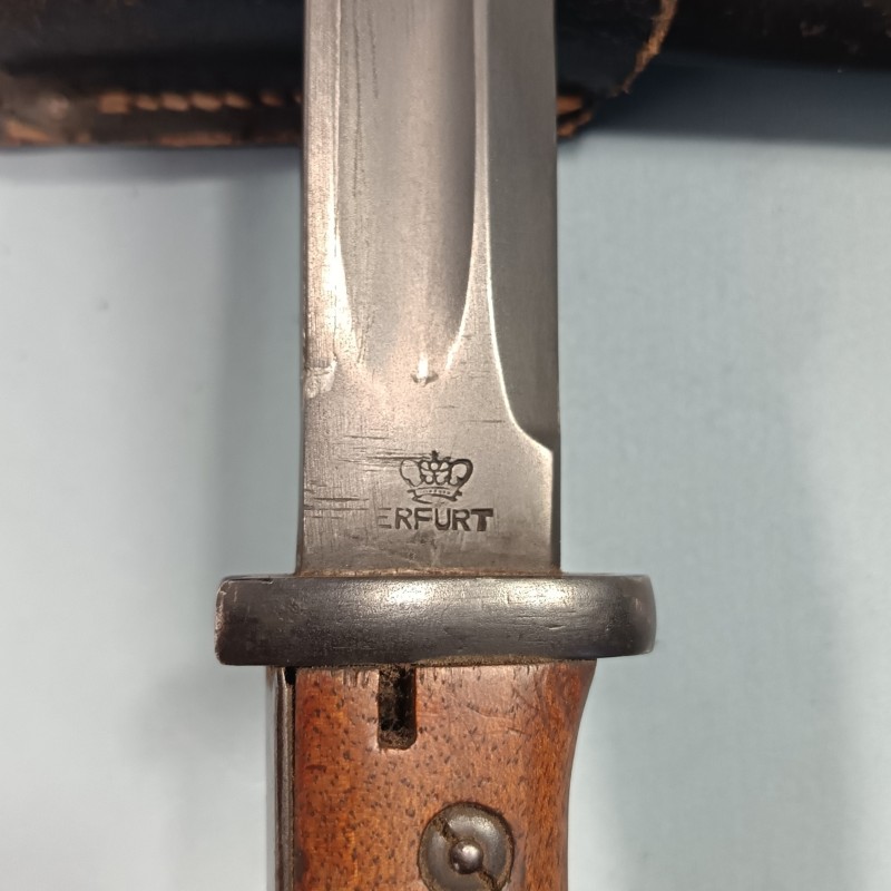 BAIONNETTE ALLEMANDE MODELE 1915 FAB ERFURT GEBR HELLER MARIENTHAL A DENTS DE SCIE MODIFIEE SECONDE GUERRE