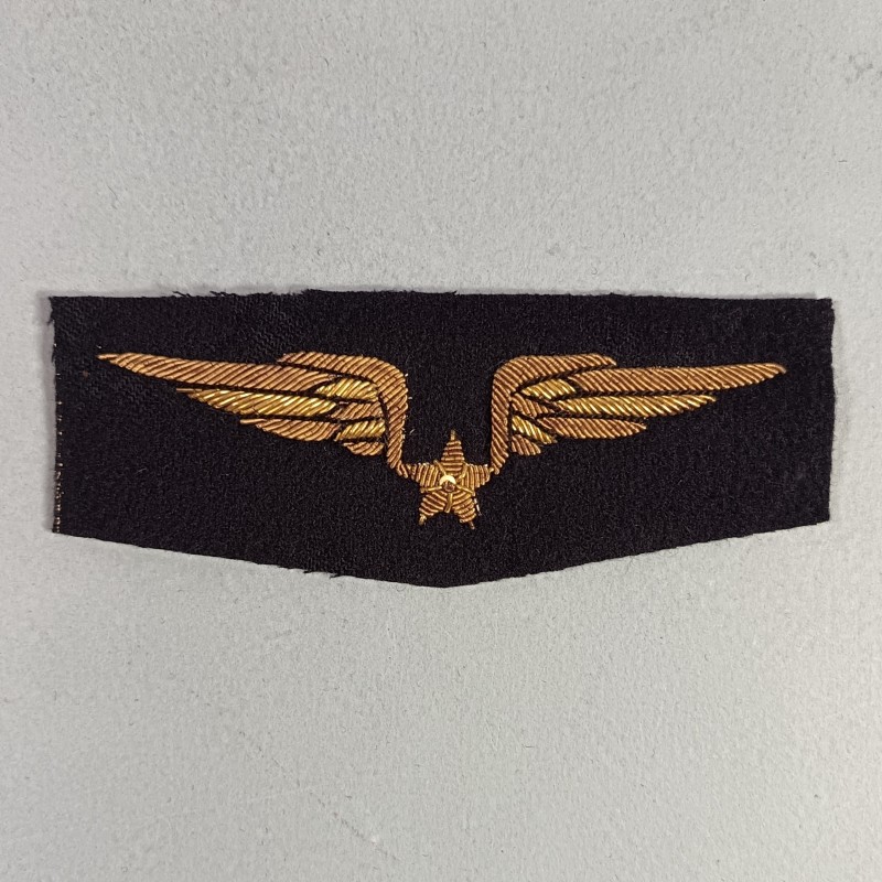 AVIATION INSIGNE DE POITRINE DE PILOTE POUR TENUE BLEUE FABRICATION ANCIENNE AVEC ETOILE ANNEES 1940 1950