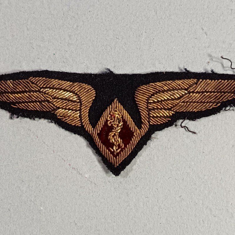 AVIATION INSIGNE DE POITRINE DE MEDECIN ET SERVICE DE SANTE ARMEE DE L'AIR FABRICATION EN CANNETILLE