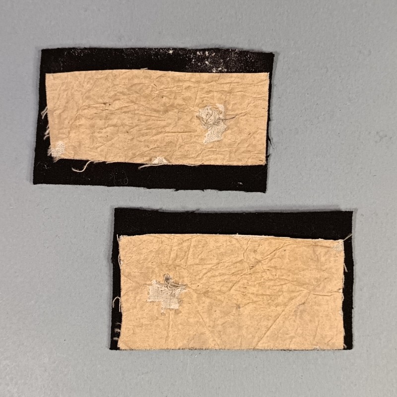 INSIGNE PAIRE DE PATTES DE COL POUR LEGION DE LA GENDARMERIE MOBILE FABRICATION EN CANNETILLE DOREE ANCIENNE