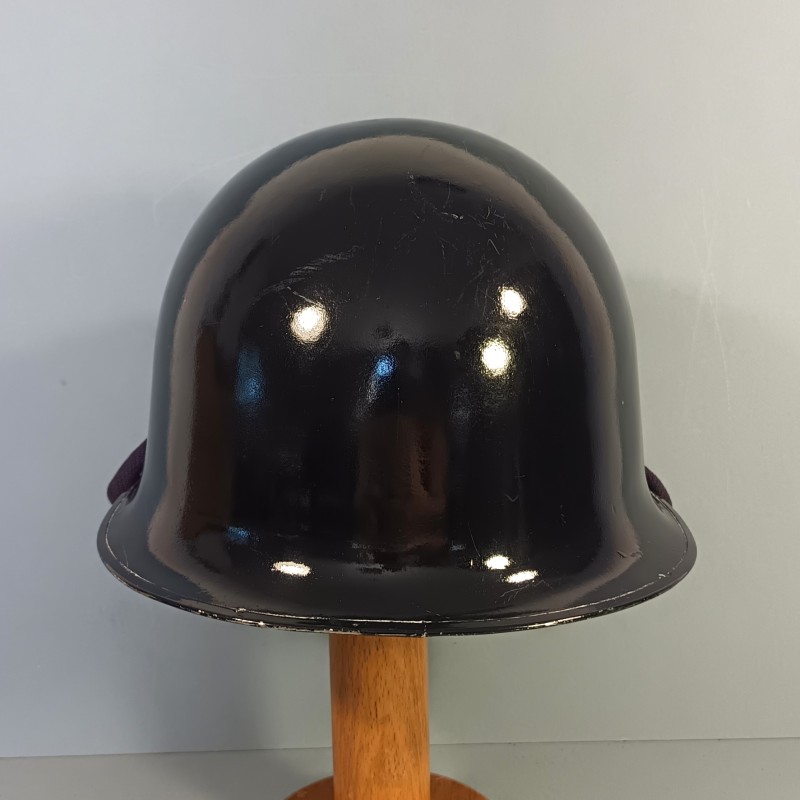 CASQUE MODELE 1951 DE GENDARMERIE GRENADE ARGENTEE LINER DATE 1965 ET LOURD DATE 1960 GENDARME DEPARTEMENTALE