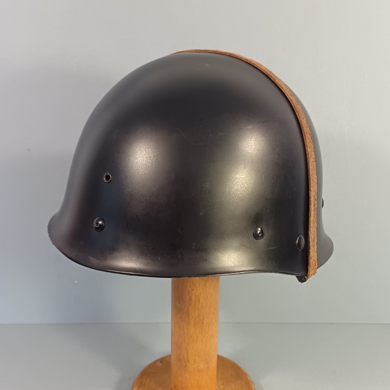 CASQUE MODELE 1951 DE GENDARMERIE GRENADE ARGENTEE LINER DATE 1965 ET LOURD DATE 1960 GENDARME DEPARTEMENTALE