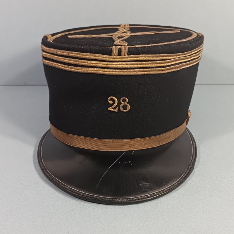 KEPI DE CAPITAINE DU 28 ème REGIMENT DE SAPEURS TELEGRAPHISTES DE TRANSMISSIONS MODELE 1919 - 1931 GUERRE 1939 - 1945
