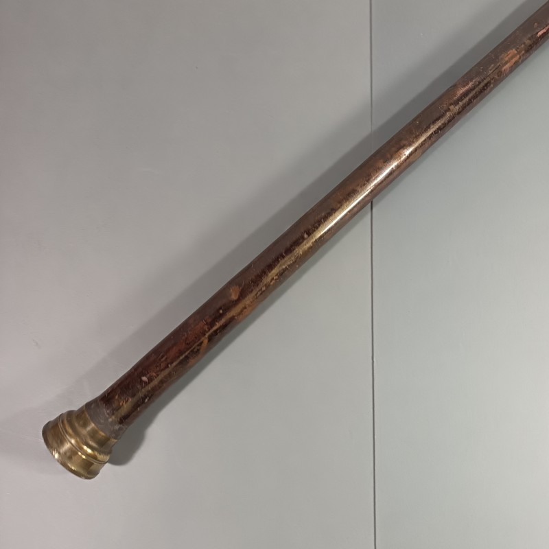 LANCE EN CUIVRE ET LAITON DES SAPEURS POMPIERS MODELE A VISSE XIX ème SIECLE LONGUEUR 86 cm