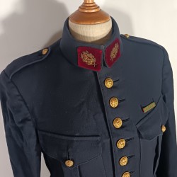 VESTE D'UNIFORME MODELE 1914 EN DRAP GRIS DE FER BLEUTE CAPITAINE MEDECIN DU DEBUT DE LA GUERRE 1914 1918