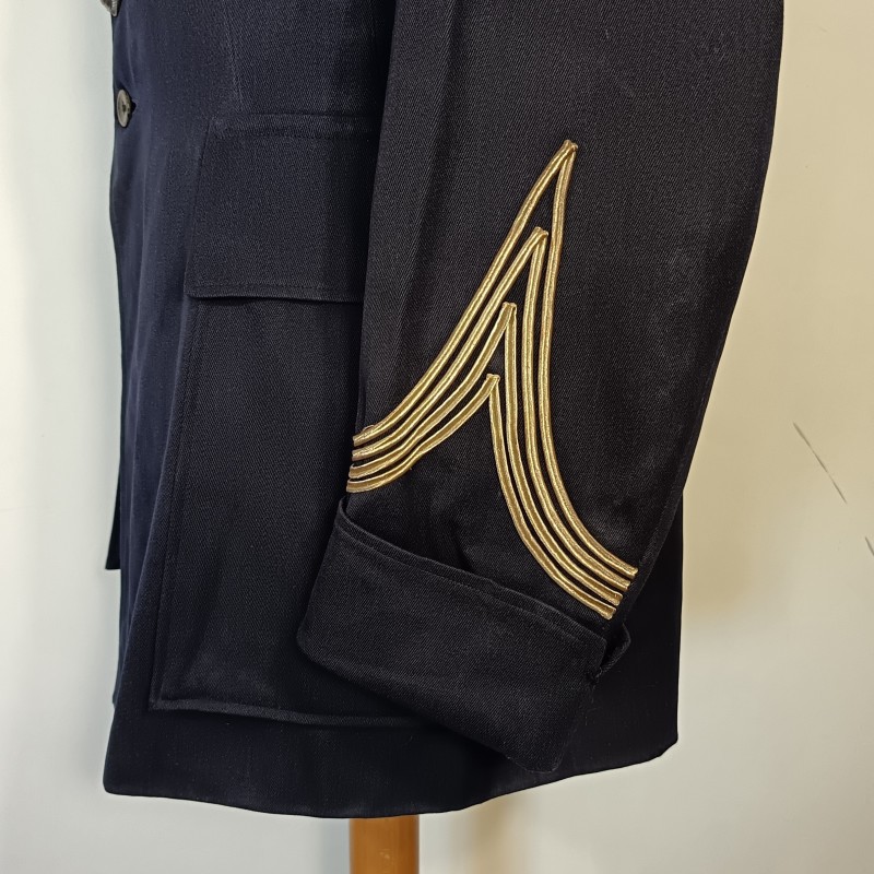 VESTE D'UNIFORME MODELE 1929 EN DRAP GRIS BLEU DU COMMANDANT BAUMONT DATEE 1936 ETAT MAJOR DES CHASSEURS ALPINS