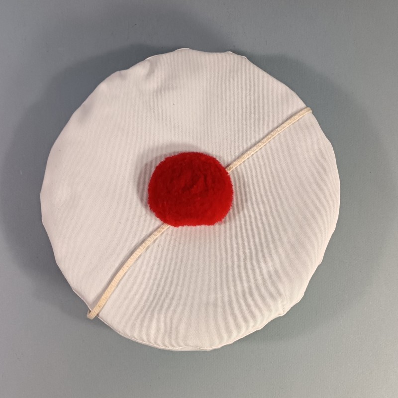 BACHI MARINE NATIONALE FRANCAISE AVEC BANDE OU BANDEAU DES FUSILIERS MARINS DATE 1976 TAILLE 57 POMPON ROUGE