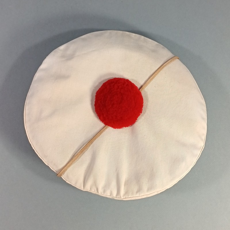 BACHI MARINE NATIONALE FRANCAISE AVEC BANDE OU BANDEAU MARINE NATIONALE DATE 1975 TAILLE 55 POMPON ROUGE