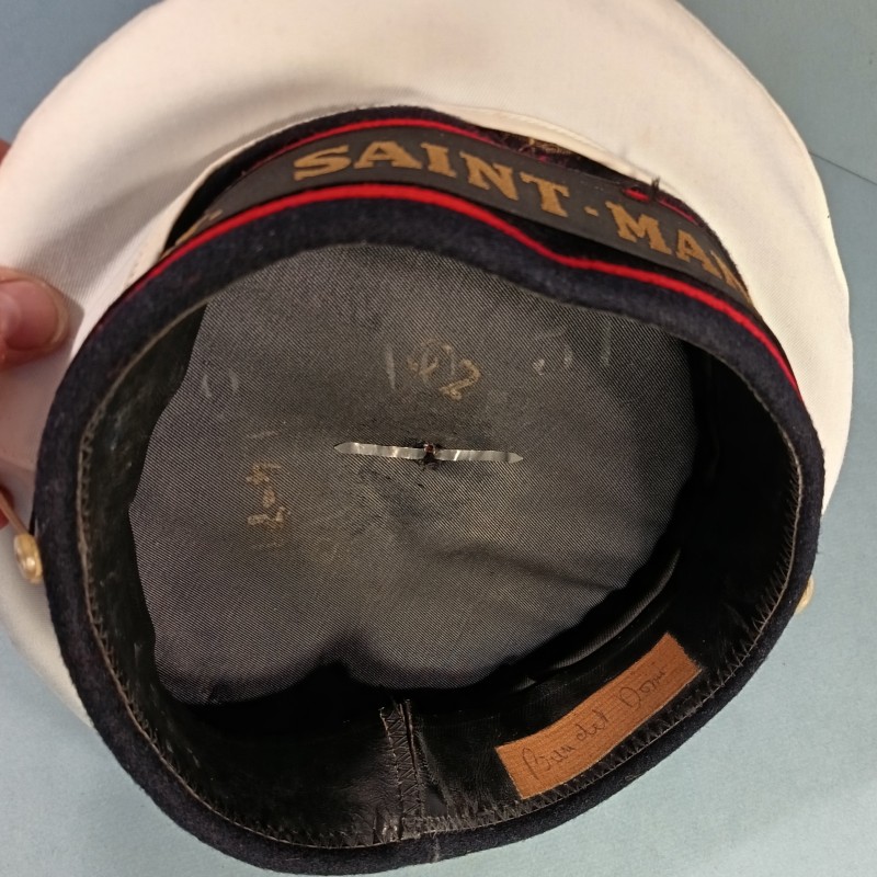 BACHI MARINE NATIONALE FRANCAISE AVEC BANDE OU BANDEAU BAN SAINT-MANDRIER DATE 1972 TAILLE 57 AERONAVALE