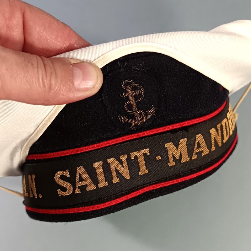 BACHI MARINE NATIONALE FRANCAISE AVEC BANDE OU BANDEAU BAN SAINT-MANDRIER DATE 1972 TAILLE 57 AERONAVALE