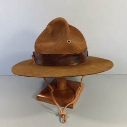 CHAPEAU SCOUT 4 BOSSES DE TYPE CANADIEN OU USMC FABRICATION AMERICAINE ANNEES 1980 TAILLE 55-56 BSA BOY SCOUT
