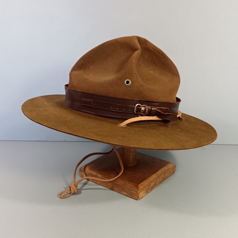 CHAPEAU SCOUT 4 BOSSES DE TYPE CANADIEN OU USMC FABRICATION AMERICAINE ANNEES 1980 TAILLE 55-56 BSA BOY SCOUT