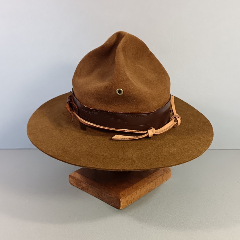 CHAPEAU SCOUT 4 BOSSES DE TYPE CANADIEN OU USMC FABRICATION AMERICAINE ANNEES 1980 TAILLE 55-56 BSA BOY SCOUT
