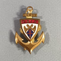 INSIGNE MILITAIRE 1 er BIC BATAILLON D'INFANTERIE COLONIALE ARMEE DE LIBERATION FABRICATION 1944 1945 G.E. MARDINI PARIS