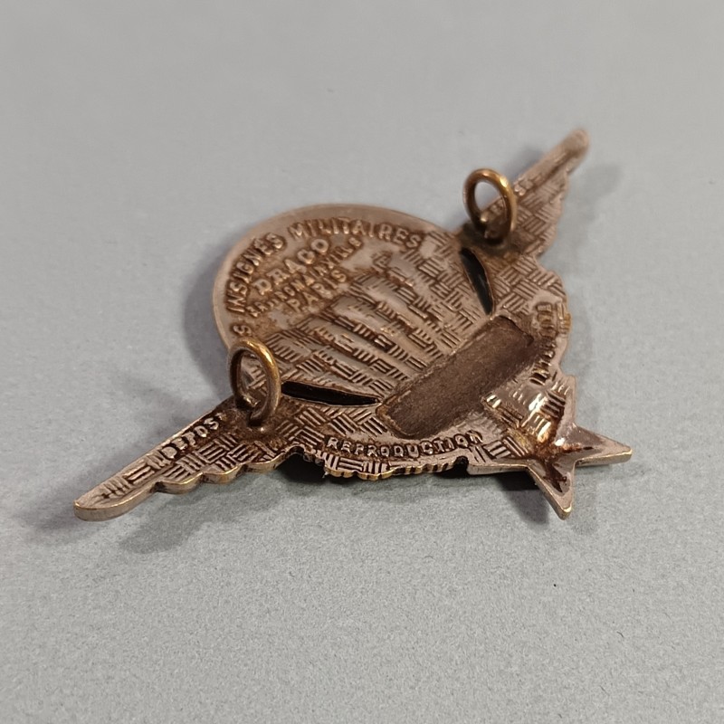 INSIGNE MILITAIRE BREVET PARACHUTISTE NUMEROTE EFFACE FABRICATION DRAGO ROMAINVILLE 1960