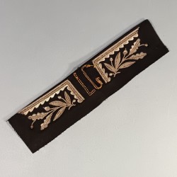 PAIRE DE PATTES DE COL DU COPRS PREFETORAL PREFET CHENE ET LAURIER BRODE EN CANNETILLE ARGENT NEUVES DE STOCK