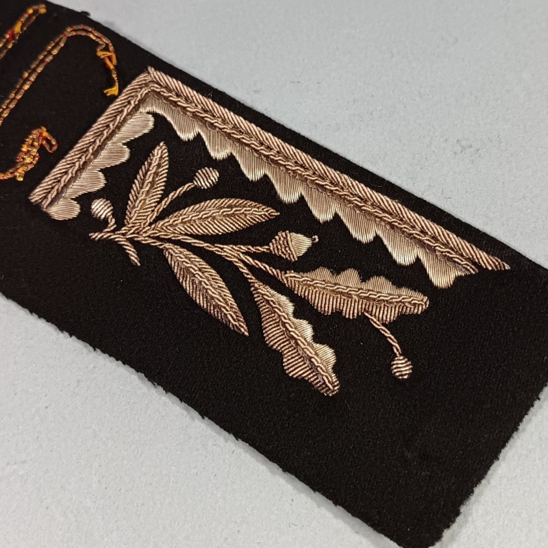 PAIRE DE PATTES DE COL DU COPRS PREFETORAL PREFET CHENE ET LAURIER BRODE EN CANNETILLE ARGENT NEUVES DE STOCK