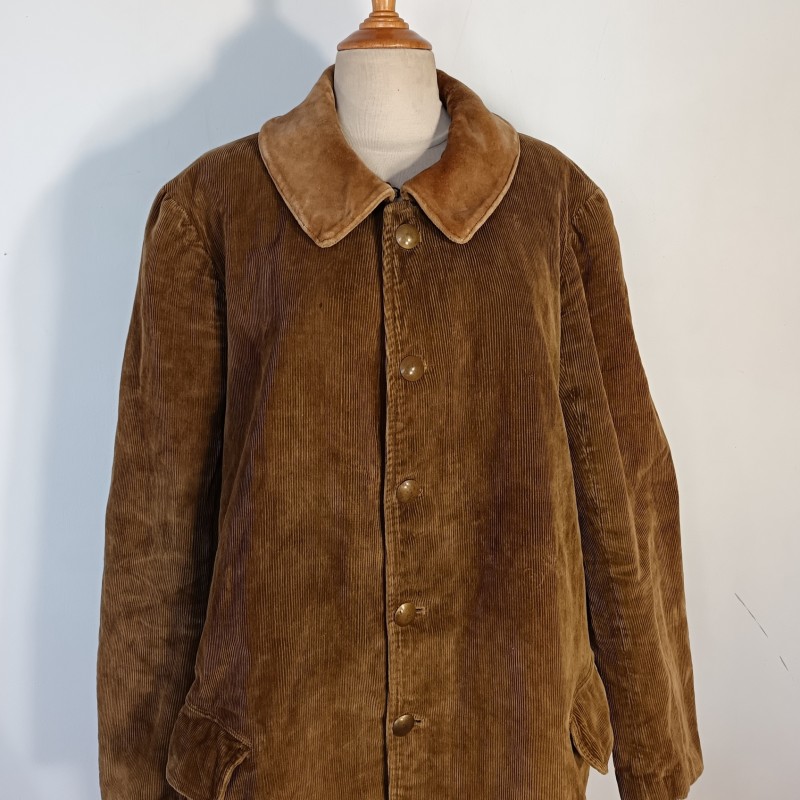 VESTE D'UNIFORME MODELE 1914 EN VELOURS COTELE BEIGE DU 13 ème CORP D'ARMEE ET DATEE 1918 FABRICATION CLERMONT FERRANT