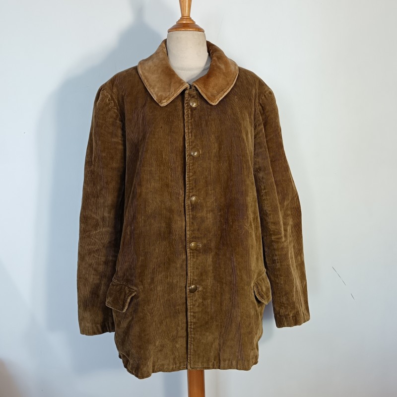 VESTE D'UNIFORME MODELE 1914 EN VELOURS COTELE BEIGE DU 13 ème CORP D'ARMEE ET DATEE 1918 FABRICATION CLERMONT FERRANT