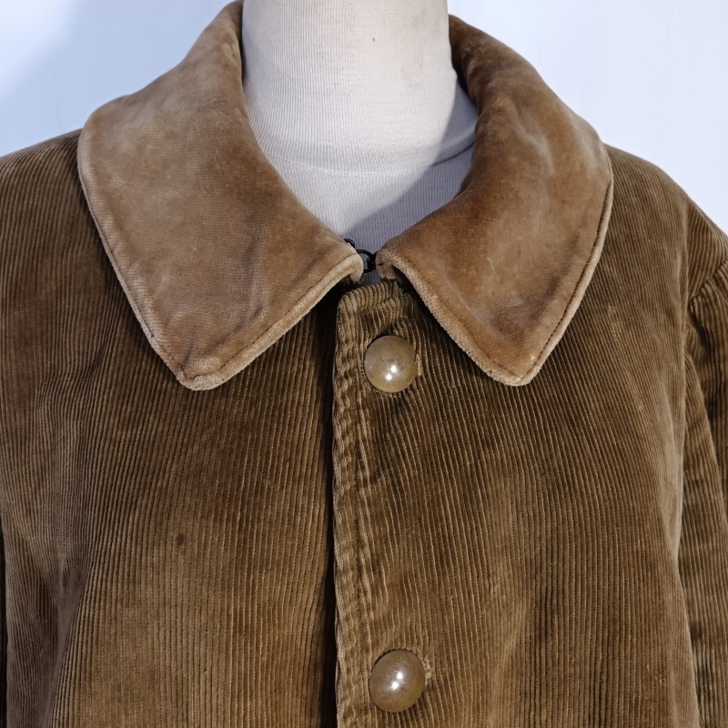 VESTE D'UNIFORME MODELE 1914 EN VELOURS COTELE BEIGE DU 13 ème CORP D'ARMEE ET DATEE 1918 FABRICATION CLERMONT FERRANT