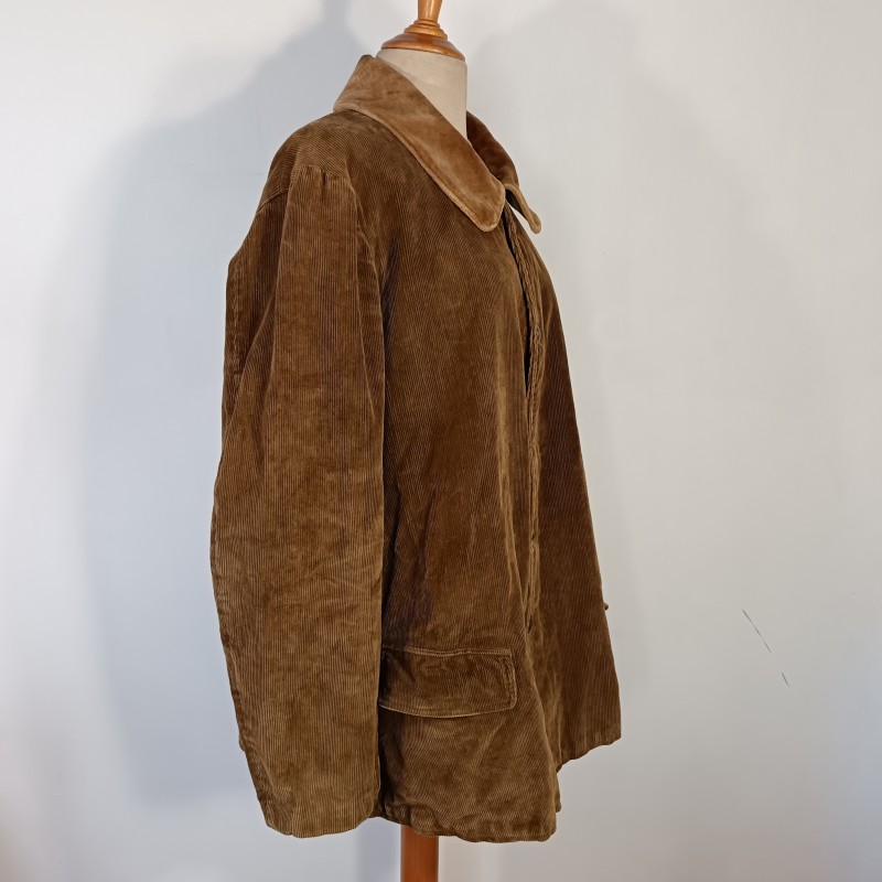 VESTE D'UNIFORME MODELE 1914 EN VELOURS COTELE BEIGE DU 13 ème CORP D'ARMEE ET DATEE 1918 FABRICATION CLERMONT FERRANT