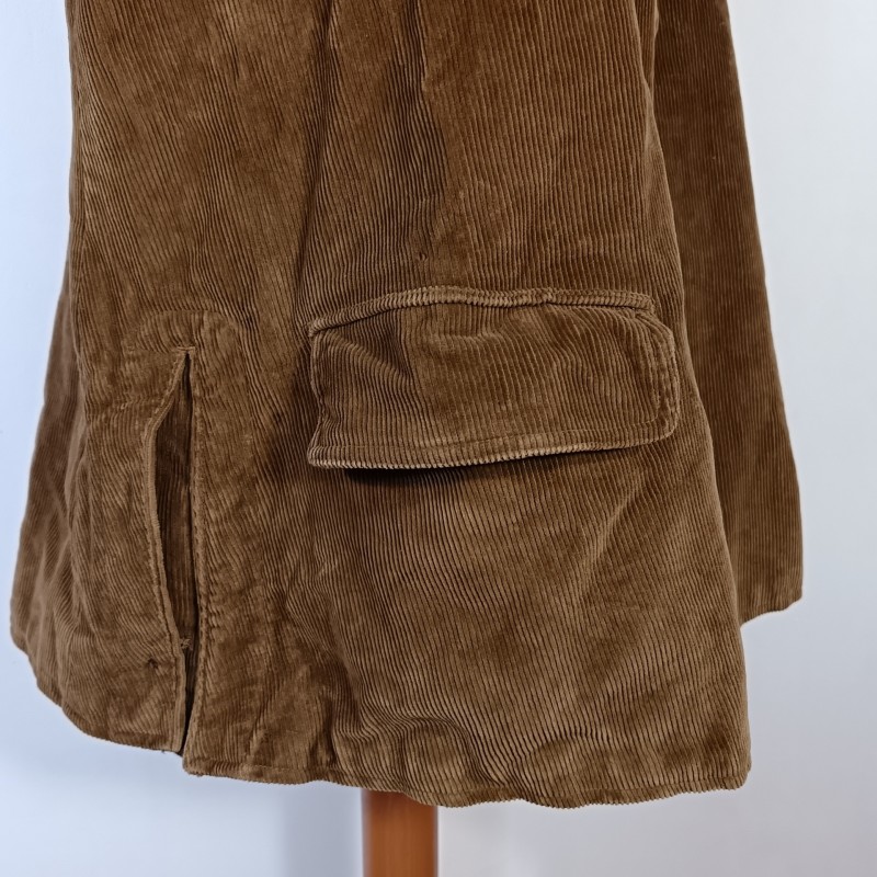 VESTE D'UNIFORME MODELE 1914 EN VELOURS COTELE BEIGE DU 13 ème CORP D'ARMEE ET DATEE 1918 FABRICATION CLERMONT FERRANT