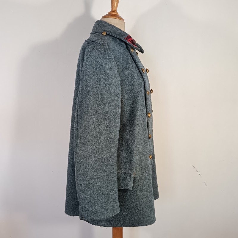 VESTE PALTOT BLEU HORIZON TROUPE DU 184 ème REGIMENT D'ARTILLERIE CAPOTE RETAILLEE DOUBLURE DATEE 1921