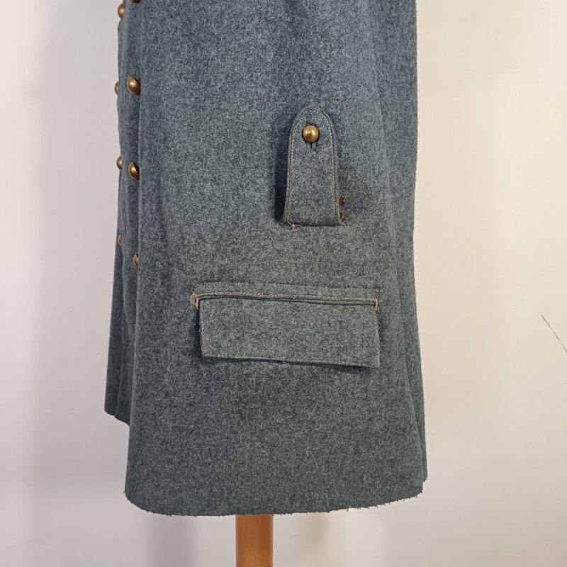 VESTE PALTOT BLEU HORIZON TROUPE DU 184 ème REGIMENT D'ARTILLERIE CAPOTE RETAILLEE DOUBLURE DATEE 1921