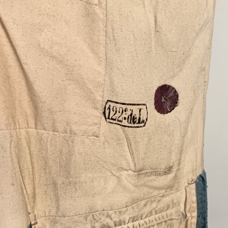 VESTE PALTOT BLEU HORIZON TROUPE DU 184 ème REGIMENT D'ARTILLERIE CAPOTE RETAILLEE DOUBLURE DATEE 1921
