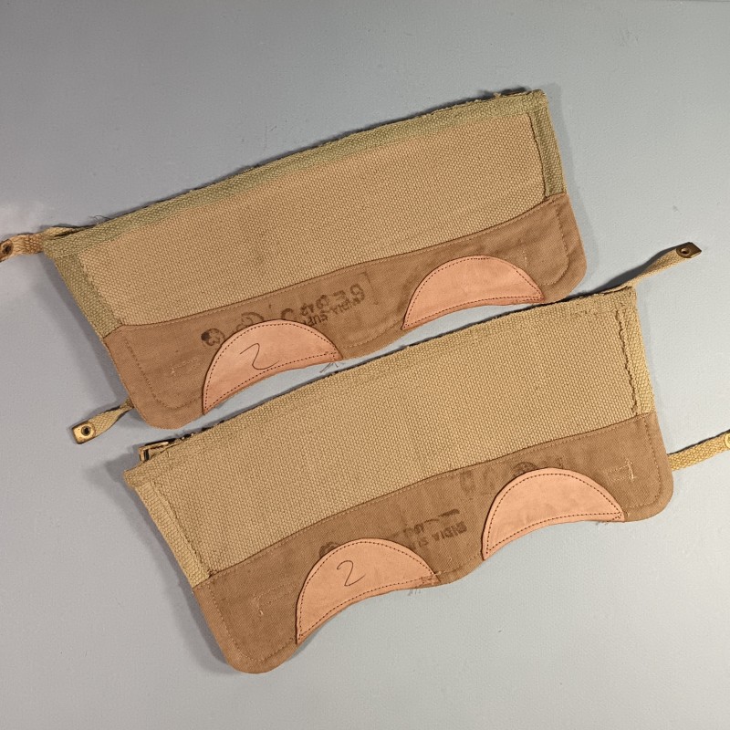 PAIRE DE GUETRES EN WEB ANGLAISES OU CANADIENNES FABRICATION INDIA SUPPLY 1941-42 TAILLE 3