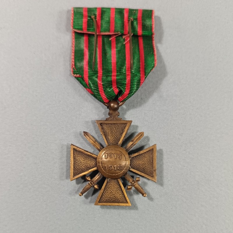 FRANCE CROIX DE GUERRE 1914-1918 AVEC UNE ETOILE POUR CITATION DU REGIMENT FRENCH WAR CROSS 1914 1918