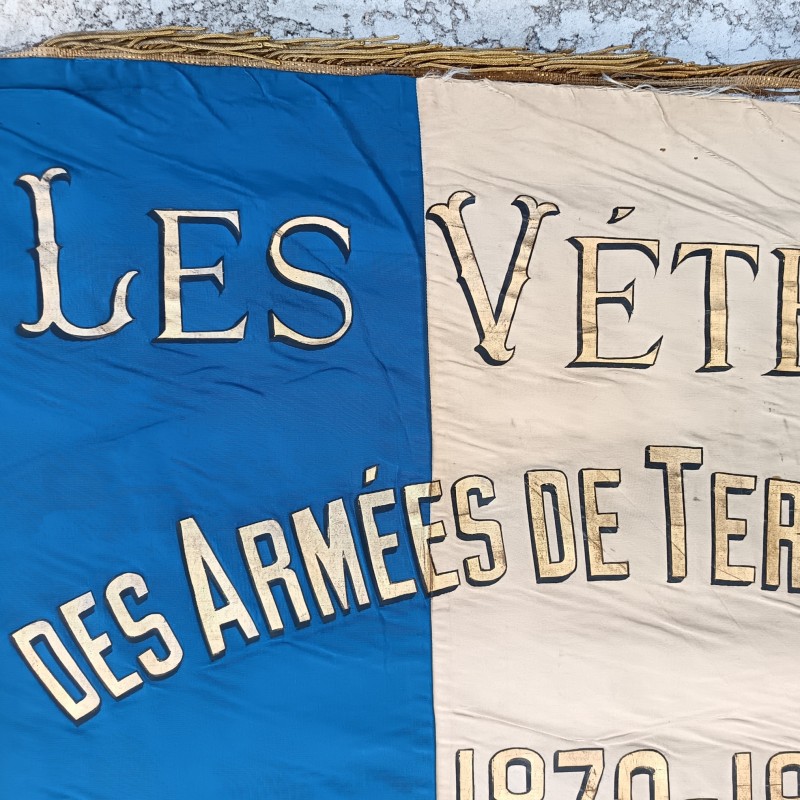 DRAPEAU DES VETERANS DES ARMEES DE TERRE ET DE MER 1870-1871 ST NAZAIRE DE VALENTANE MONGAUDON