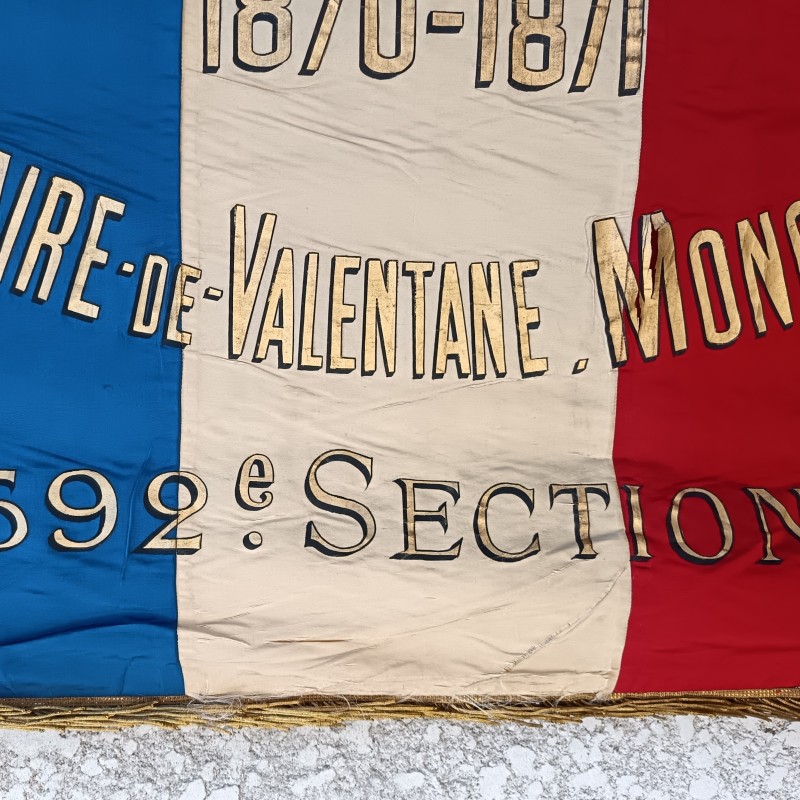DRAPEAU DES VETERANS DES ARMEES DE TERRE ET DE MER 1870-1871 ST NAZAIRE DE VALENTANE MONGAUDON