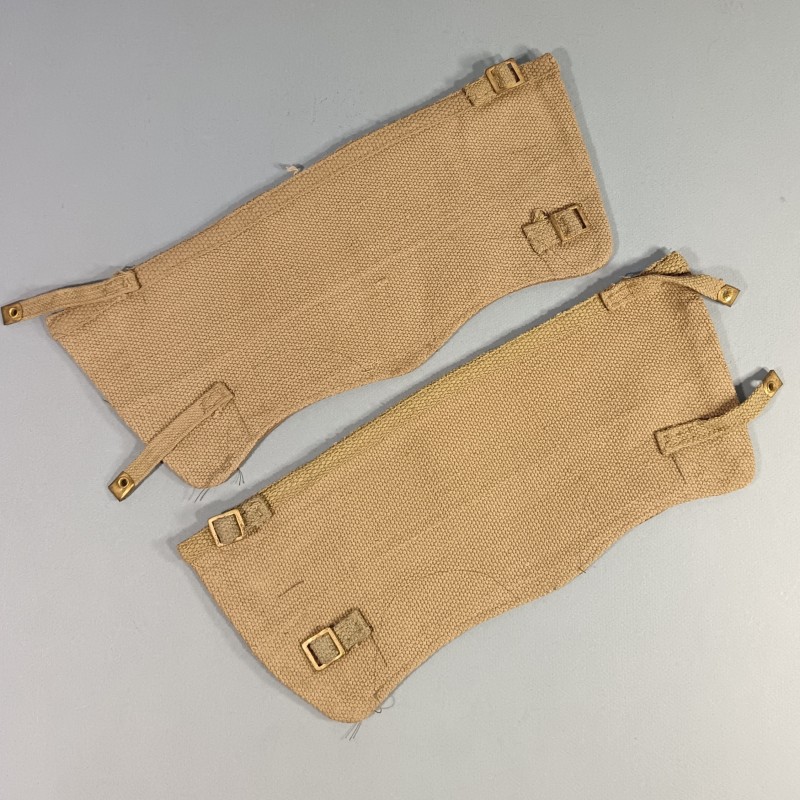 PAIRE DE GUETRES EN WEB ANGLAISES OU CANADIENNES FABRICATION DATEE 1941 TAILLE 3