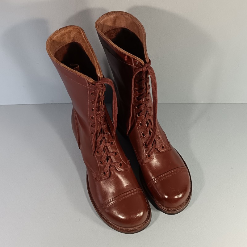 BOTTES DE SAUT PARA BOOTS US MODELE 1948 COREE INDOCHINE VIETNAM FABRICATION D'EPOQUE