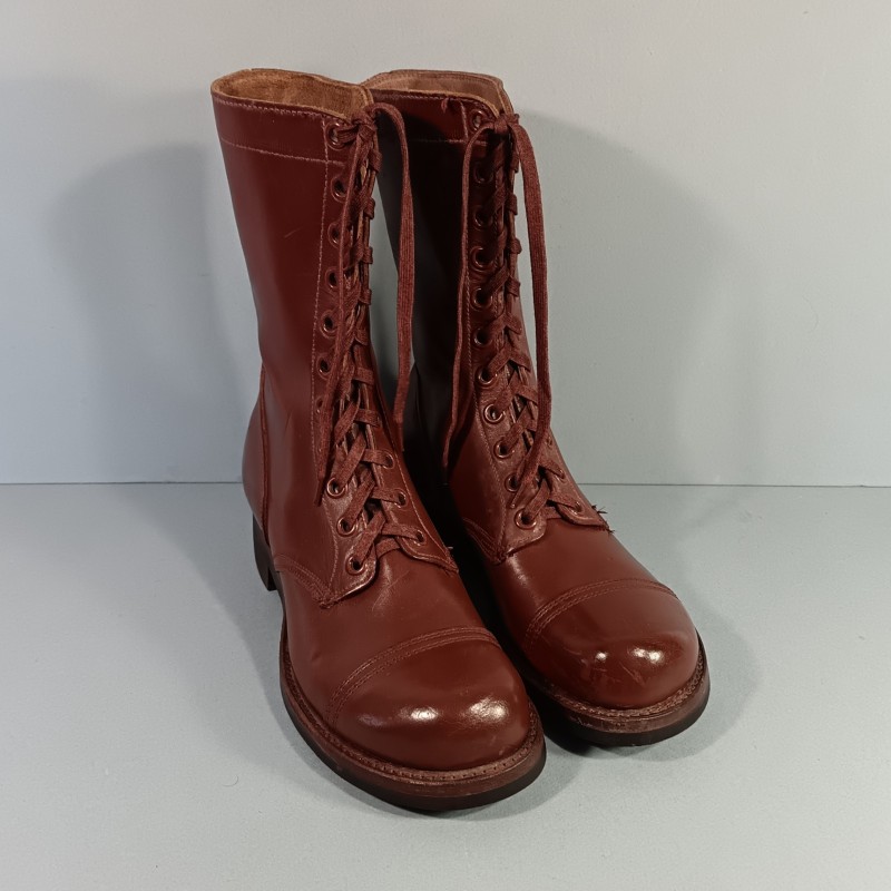 BOTTES DE SAUT PARA BOOTS US MODELE 1948 COREE INDOCHINE VIETNAM FABRICATION D'EPOQUE