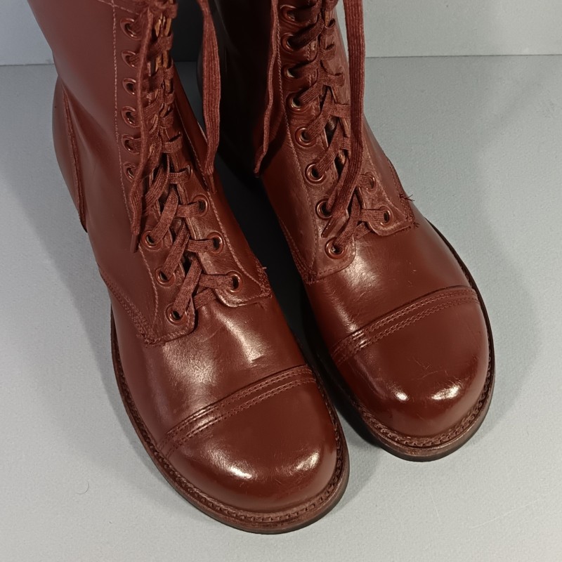 BOTTES DE SAUT PARA BOOTS US MODELE 1948 COREE INDOCHINE VIETNAM FABRICATION D'EPOQUE