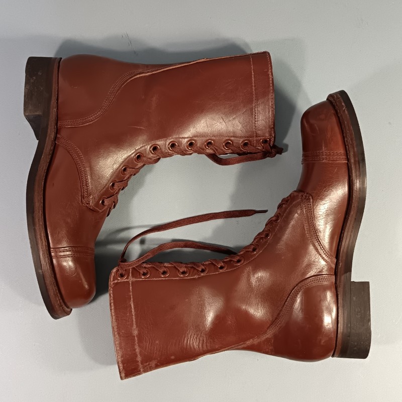 BOTTES DE SAUT PARA BOOTS US MODELE 1948 COREE INDOCHINE VIETNAM FABRICATION D'EPOQUE