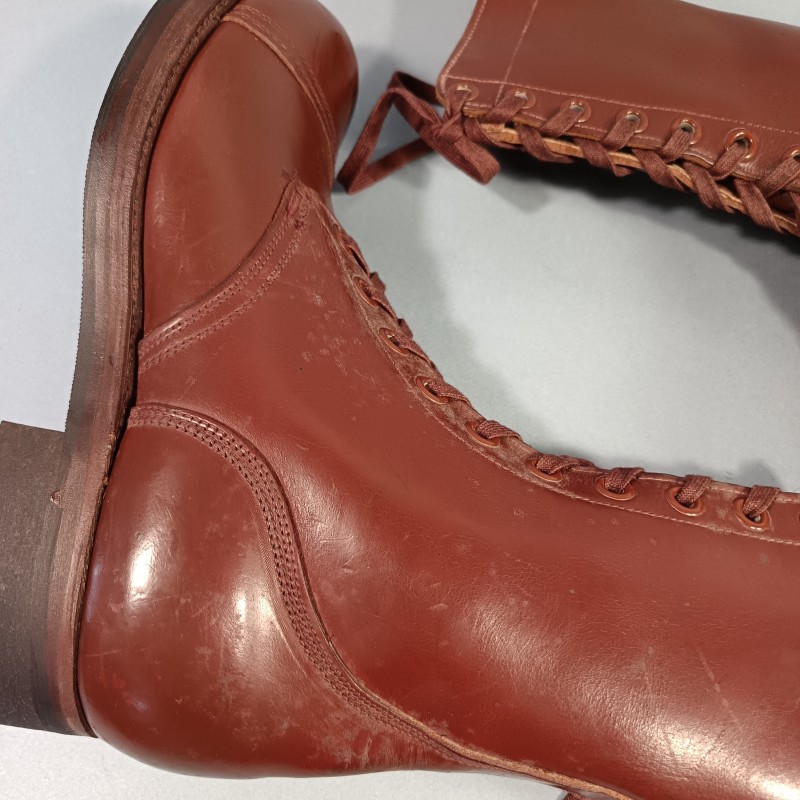 BOTTES DE SAUT PARA BOOTS US MODELE 1948 COREE INDOCHINE VIETNAM FABRICATION D'EPOQUE