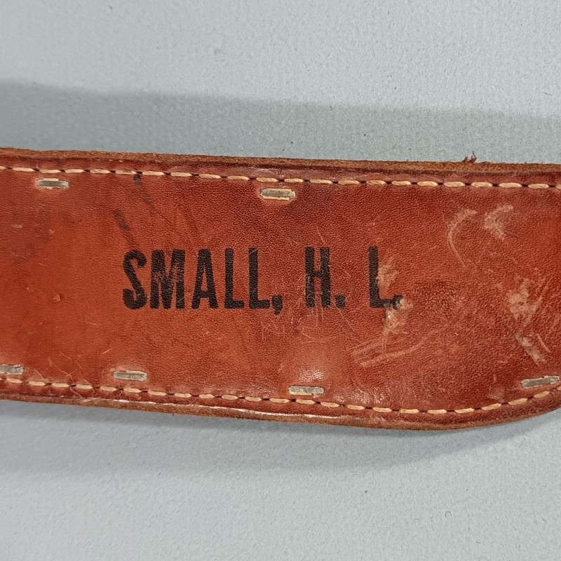RARE !! COUTEAU DE MARINS' USNC CAMILLUS N.Y. KABAR MARQUAGE GARDE FOURREAU CUIR CLAIR NOMINATIF