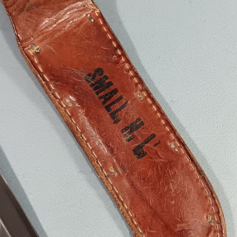 RARE !! COUTEAU DE MARINS' USNC CAMILLUS N.Y. KABAR MARQUAGE GARDE FOURREAU CUIR CLAIR NOMINATIF
