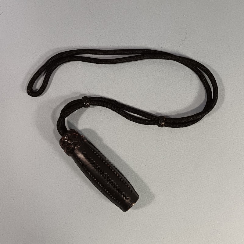 DRAGONNE EN CUIR ET TISSU NOIR POUR SABRE FRANCAIS MODELE RECENT
